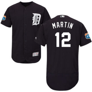 Tigers #12 Leonys Martin Navy Blue Flexbase Authentic Collection Stitched Baseball Jersey