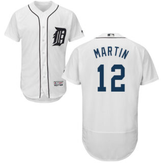 Tigers #12 Leonys Martin White Flexbase Authentic Collection Stitched Baseball Jersey