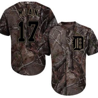 Tigers #17 Denny McLain Camo Realtree Collection Cool Base Stitched Baseball Jersey