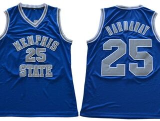 Tigers #25 Penny Hardaway Blue Basketball Stitched NCAA Jersey