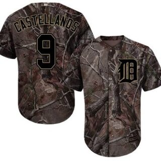 Tigers #9 Nick Castellanos Camo Realtree Collection Cool Base Stitched Youth Baseball Jersey