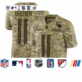 Titans #11 A.J. Brown Camo Youth Stitched Football Limited 2018 Salute to Service Jersey