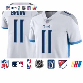 Titans #11 A.J. Brown White Youth Stitched Football Vapor Untouchable Limited Jersey