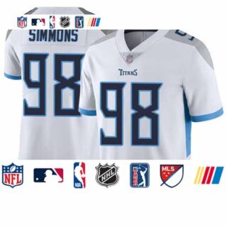 Titans #98 Jeffery Simmons White Youth Stitched Football Vapor Untouchable Limited Jersey