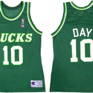 Todd Day #10 Milwaukee Bucks Green Champion Jersey