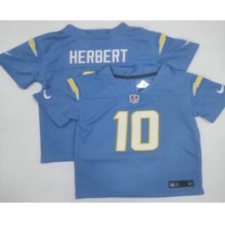 Toddler Los Angeles Chargers #10 Justin Herbert Light Blue Vapor Untouchable Stitched Nike Limited Jersey