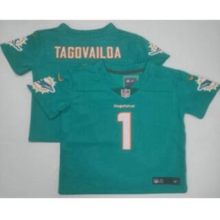 Toddler Miami Dolphins #1 Tua Tagovailoa Aqua 2022 Vapor Limited Stitched NFL Jersey