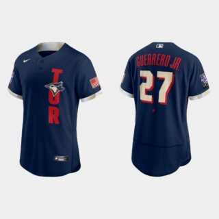 Toronto Blue Jays #27 Vladimir Guerrero Jr. 2021 Mlb All Star Game Authentic Navy Jersey