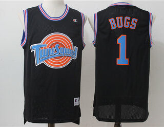 Tune Squad 1 Bugs Black Stitched Movie Jersey