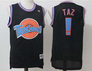 Tune Squad ! Taz Black Stitched Movie Jersey
