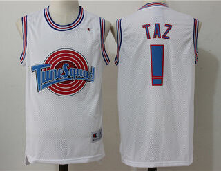 Tune Squad ! Taz White Stitched Movie Jersey