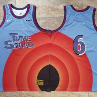 Tune Squad 6 James Blue Nike Stitched Movie Basketball Jersey