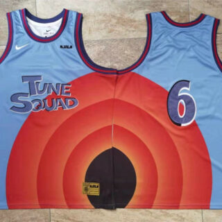 Tune Squad 6 James Blue Nike Stitched Movie Basketball Jerseys