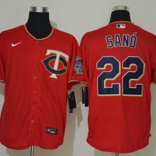 Twins 22 Miguel Sano Red 2020 Nike Cool Base Jersey