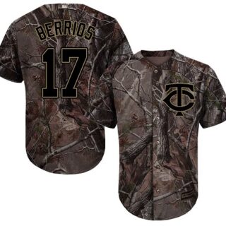 Twins #17 Jose Berrios Camo Realtree Collection Cool Base Stitched Baseball Jersey