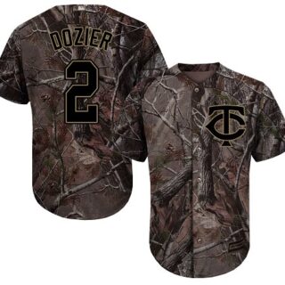Twins #2 Brian Dozier Camo Realtree Collection Cool Base Stitched Baseball Jersey