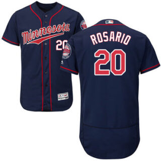 Twins #20 Eddie Rosario Navy Blue Flexbase Authentic Collection Stitched Baseball Jersey