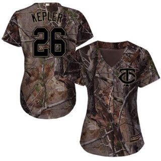 Twins #26 Max Kepler Camo Realtree Collection Cool Base Women's Stitched Baseball Jersey