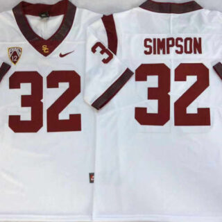USC Trojans 32 O.J.Simpson White College Football Jersey