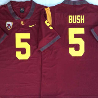 USC Trojans 5 Reggie Bush Red College Football Jersey