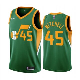 Utah Jazz #45 Donovan Mitchell Green NBA Swingman 2020-21 Earned Edition Jersey
