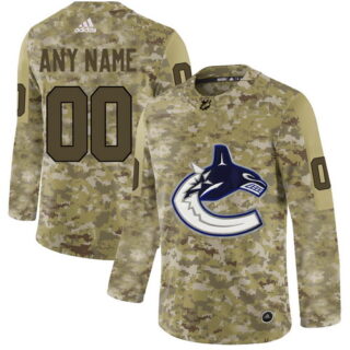 Vancouver Canucks Camo Men's Customized Adidas Jersey