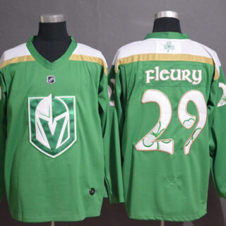Vegas Golden Knights 29 Marc-Andre Fleury Green 2019 St. Patrick's Day Adidas Jersey