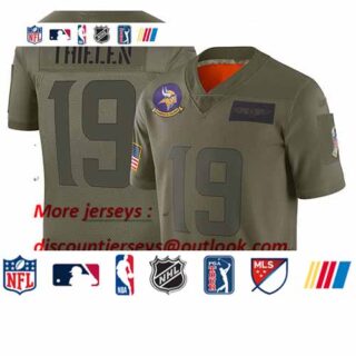 Vikings #19 Adam Thielen Camo Youth Stitched Football Limited 2019 Salute to Service Jersey