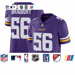 Vikings #56 Garrett Bradbury Purple Team Color Men's Stitched Football Vapor Untouchable Limited Jersey