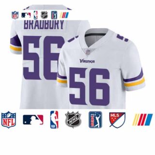 Vikings #56 Garrett Bradbury White Men's Stitched Football Vapor Untouchable Limited Jersey