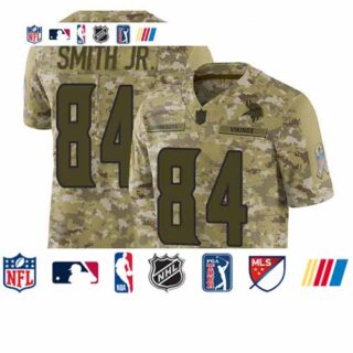 Vikings #84 Irv Smith Jr. Camo Youth Stitched Football Limited 2018 Salute to Service Jersey