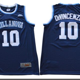 Villanova Wildcats #10 Donte DiVincenzo Navy Blue Basketball Stitched NCAA Jersey