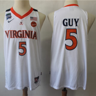 Virginia Cavaliers 5 Kyle Guy White College Basketball Jersey