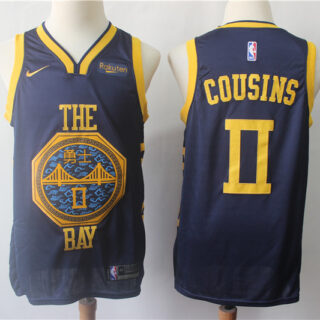 Warriors 0 DeMarcus Cousins Navy 2019 City Edition Nike Swingman Jersey