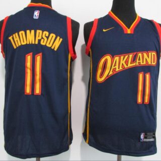Warriors 11 Klay Thompson Navy 2021 New Nike Swingman Jersey
