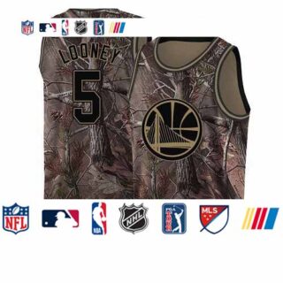 Warriors #5 Kevon Looney Camo 2019 Finals Bound Basketball Swingman Realtree Collection Jersey