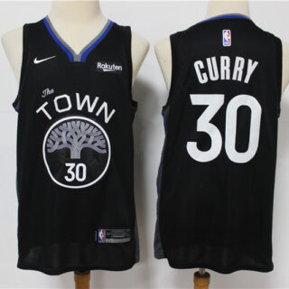 Warriors 30 Stephen Curry Black 2019-20 City Edition Nike Swingman Jersey