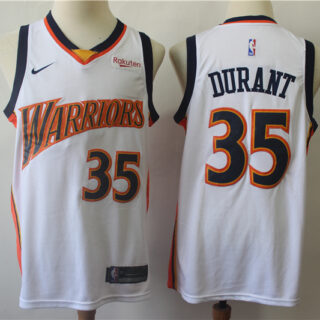 Warriors 35 Kevin Durant White Nike Swingman Jersey