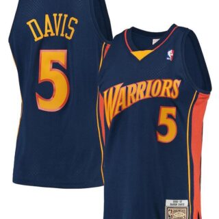 Warriors 5 Baron Davis Navy 2006-07 Hardwood Classics Jersey