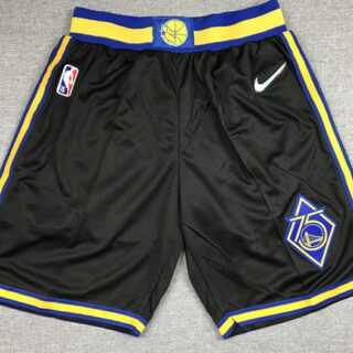 Warriors Black Nike Diamond 75th Anniversary City Edition Swingman Shorts
