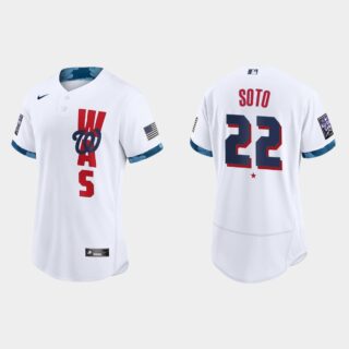 Washington Nationals #22 Juan Soto 2021 Mlb All Star Game Authentic White Jersey