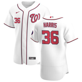 Washington Nationals #36 Will Harris Men's Nike White Home 2020 Authentic Player MLB Jersey