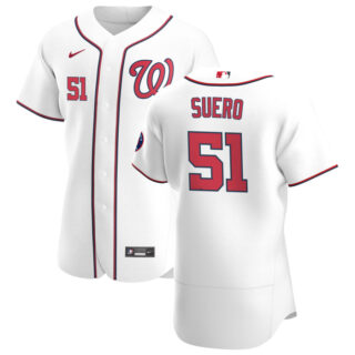 Washington Nationals #51 Wander Suero Men's Nike White Home 2020 Authentic Player MLB Jersey