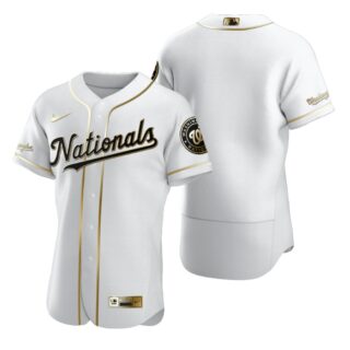 Washington Nationals Blank White Nike Men's Authentic Golden Edition MLB Jersey