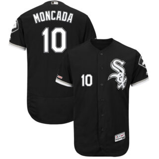 White Sox 10 Yoan Moncada Black 150th Flexbase Jersey