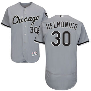 White Sox #30 Nicky Delmonico Grey Flexbase Authentic Collection Stitched Baseball Jerseys