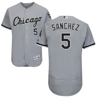 White Sox #5 Yolmer Sanchez Grey Flexbase Authentic Collection Stitched Baseball Jerseys