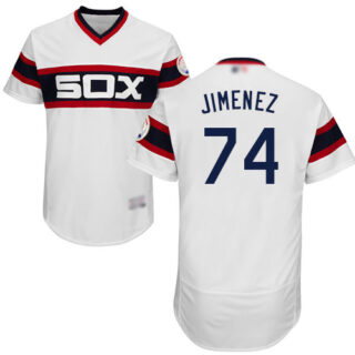 White Sox #74 Eloy Jimenez White Flexbase Authentic Collection Alternate Home Stitched Baseball Jerseys