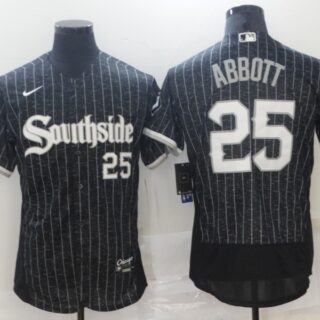 White Sox 25 Jeff Abbott Black 2021 City Connect Flexbase Jersey