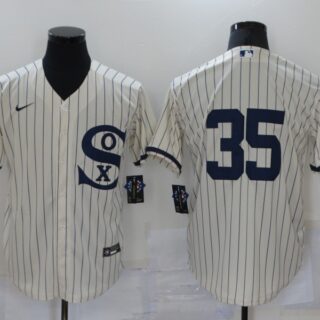 White Sox 35 Frank Thomas Cream Nike 2021 Field Of Dreams Cool Base Jersey